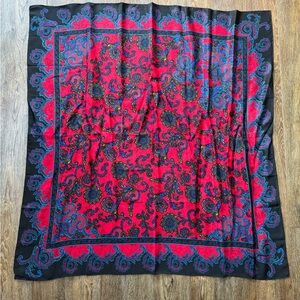 Vintage Ginnie Johansen 1988 Paisley Silk Scarf